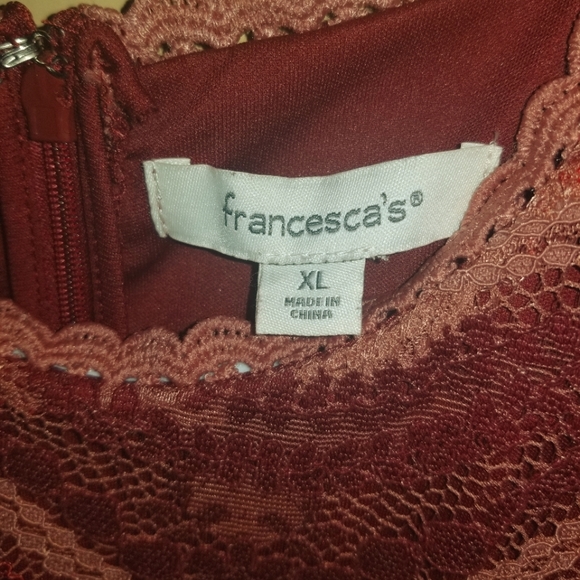 XL Francesca's Lace Skater Dress - Picture 3 of 5
